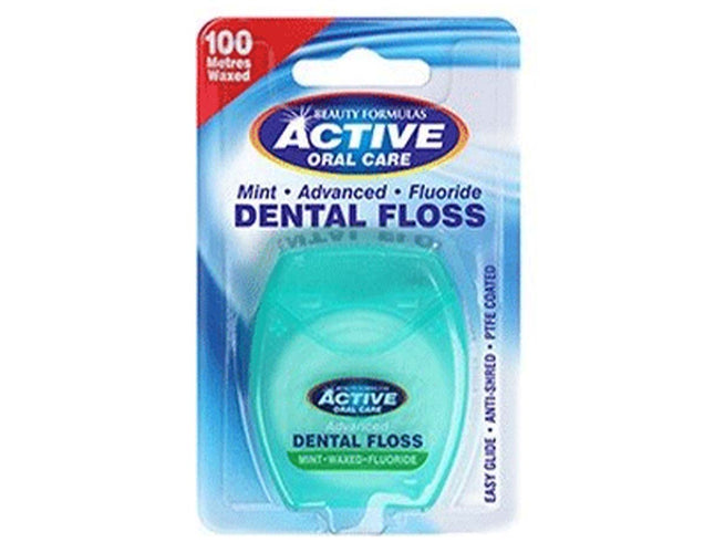 Beauty Formulas Active Adv Mint Waxed Fluoride 100m