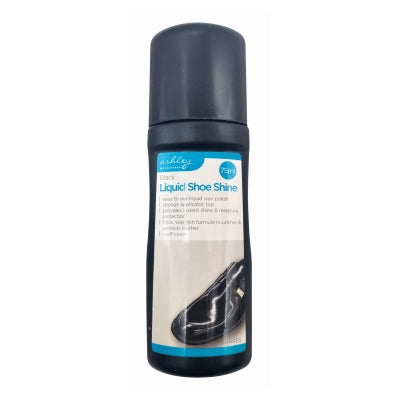 ASHLEY LIQUID BLACK SHOE SHINE  75ML
