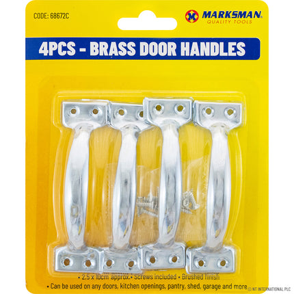 Marksman Brass Door Handles 4pk