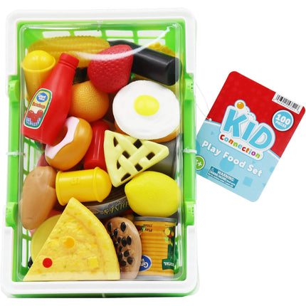 Kid Connection Play Food Basket Green 100pcs