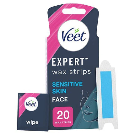 Veet Expert Wax Strips Face 20's