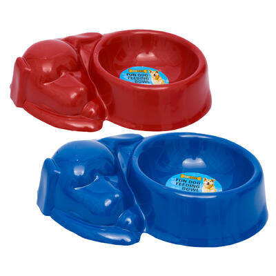 Bowl, Dog Shape, Assort. Colours