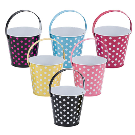 Bucket With Handle Polka