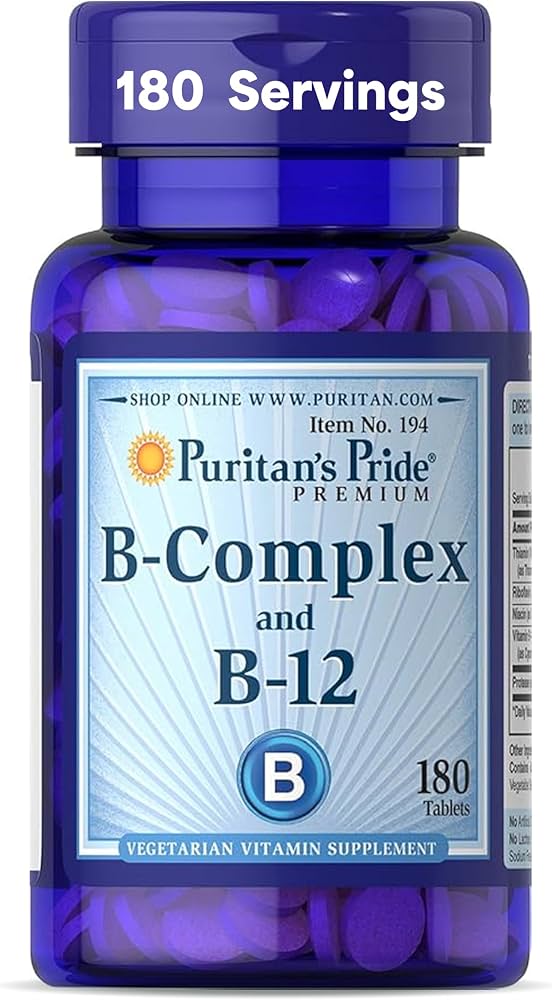 Puritan's Pride B-Complex W B-12 Tablets 180's