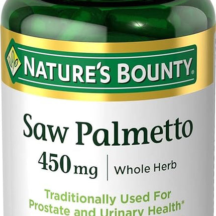 Natures Bounty Saw Palmetto 450mg Capsules 100s