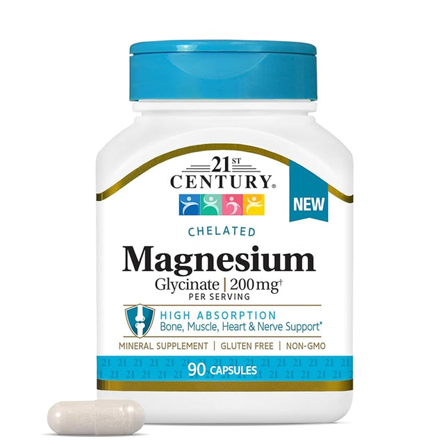 21st Century Magnesium Glycinate 200mg Capsules 90's