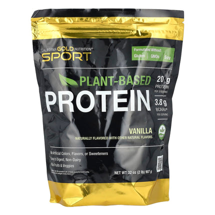 California Gold Sport Plant Bases Protein Vanilla 907g