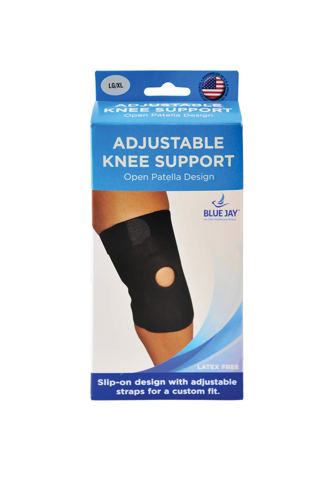 Blue Jay Adjustable Knee Support Open Patella SM/MD