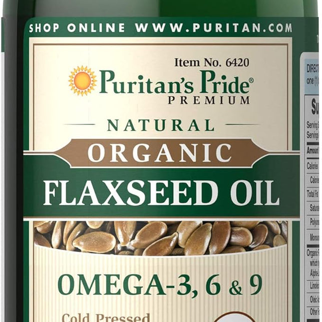 Puritan's Pride Organic Flaxseed oil OMEGA-,3,6,9  16fl oz