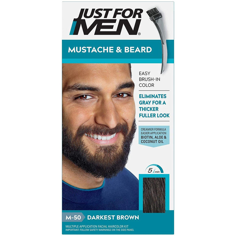 Just For Men Mustache Beard Darkest Brown M-50