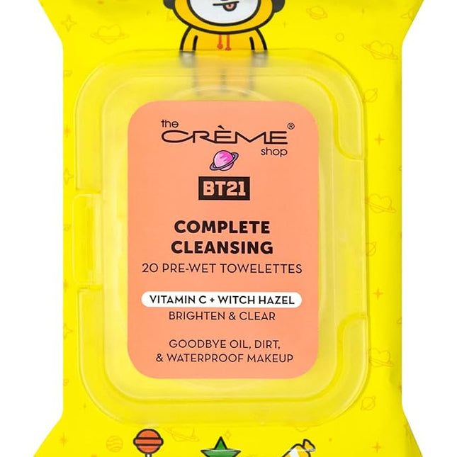 BT21 Facial Wipes W VitC + Witch Hazel 20pc
