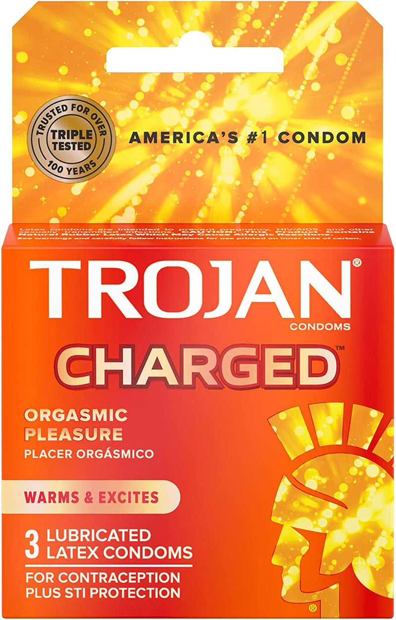 Trojan Intensified Charged Condoms 3's