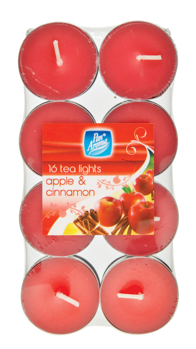 Pan Aroma Apple & Cinnamon Teal Lights 16pk