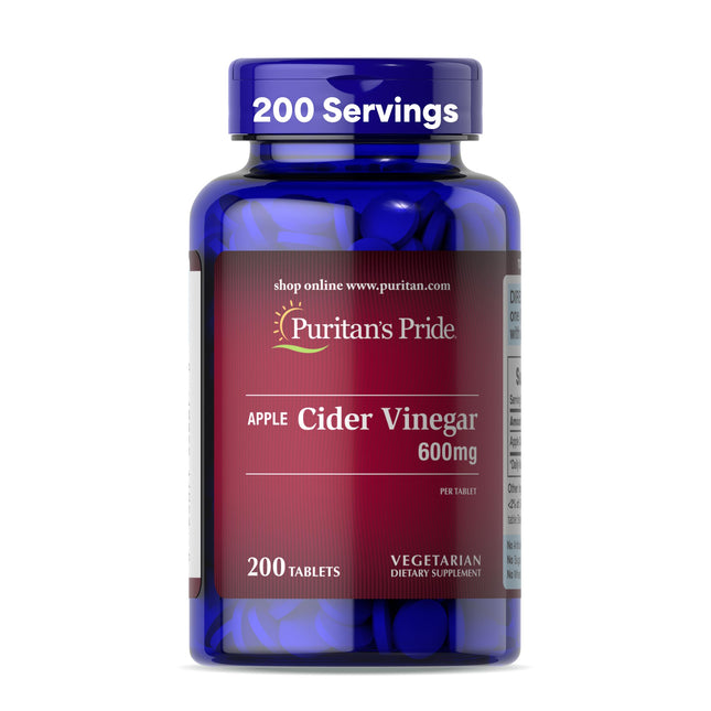 Puritan's Pride Apple Cider Vinegar 600mg Tablets 200's