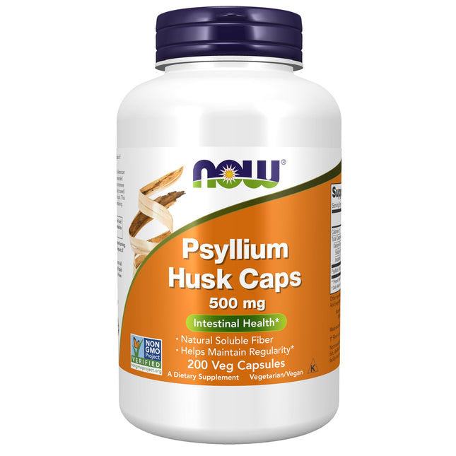 Now psyllium Husk Caps Veg Caps 500mg 200's
