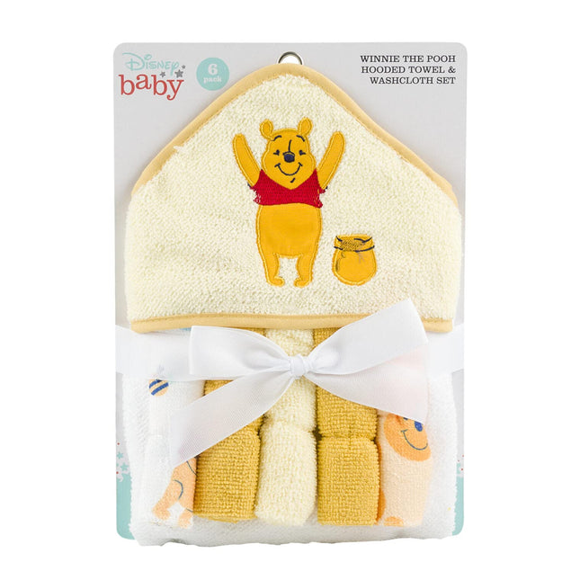 Winnie The Pooh Hooded Towel & Washcloth Set