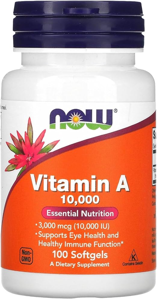 NOW Vitamin A 10000iu Softgels 100s
