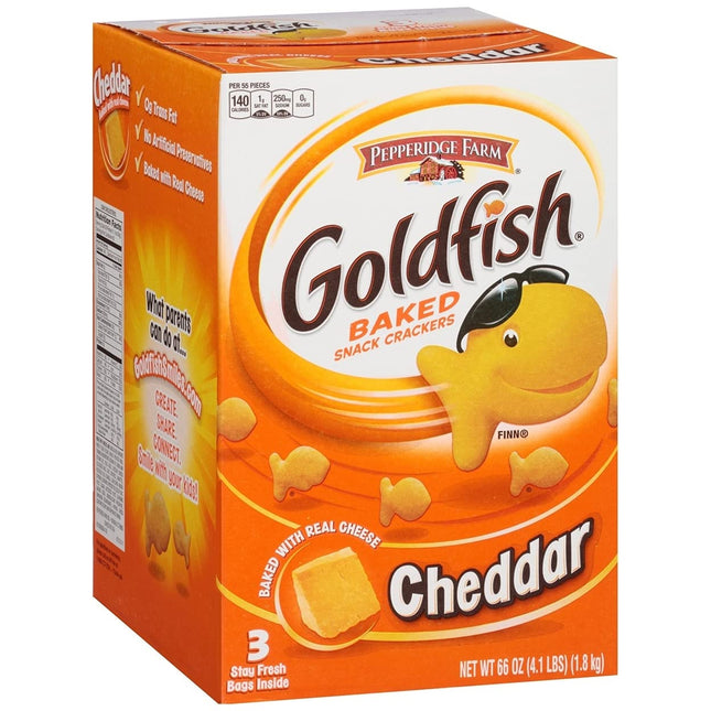 Pepperidge Farm Goldfish  Baked Snack Crackers 66oz x 3pk (2oz pkts)