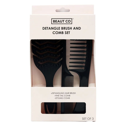Beaut Co Detangle Brush & Comb Set