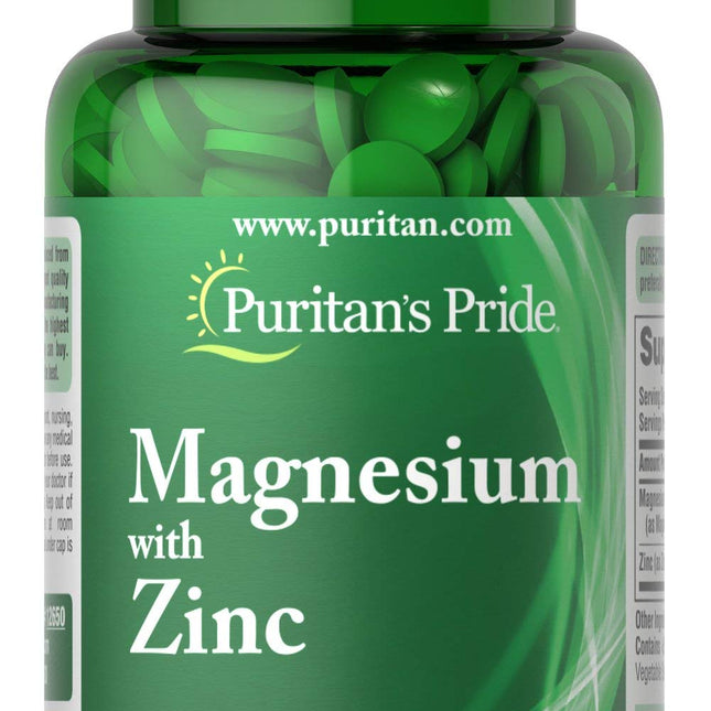 Puritan's Pride Magnesium & Zinc Tablets 100's