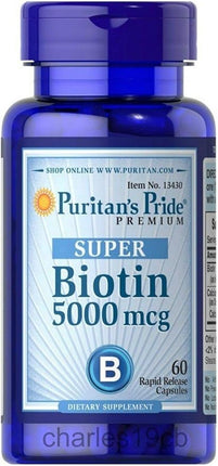 Purian's Pride Super Biotin 5000mcg Capsules 60's