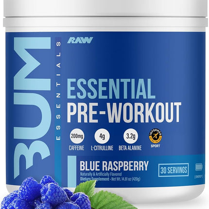 RAW Nutrition Essential Pre-Workout Blue Raspberry 840g