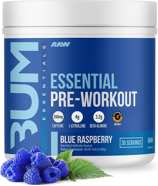 RAW Nutrition Essential Pre-Workout Blue Raspberry 840g