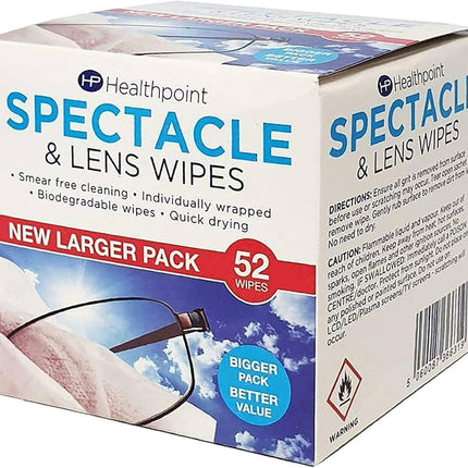Healthpoint Spectacle & Lens Wipes