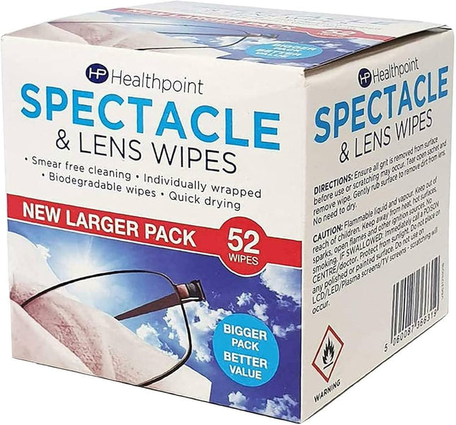 Healthpoint Spectacle & Lens Wipes