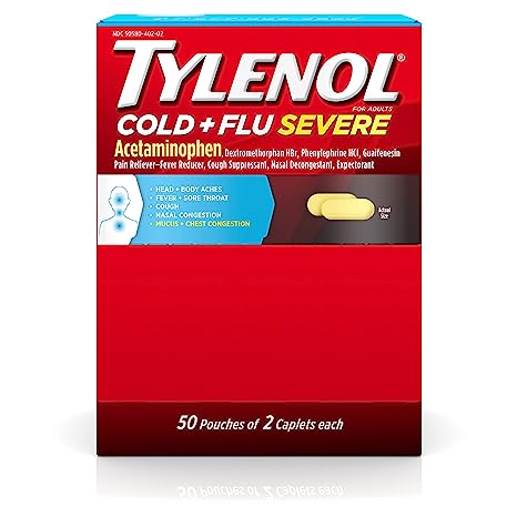 Tylenol Cold+Flu Severe Single Pack 2 caplets