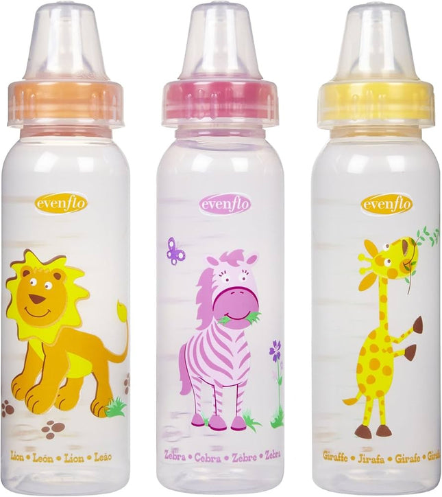 Evenflo Classic Prints Bottles 8oz 3pk