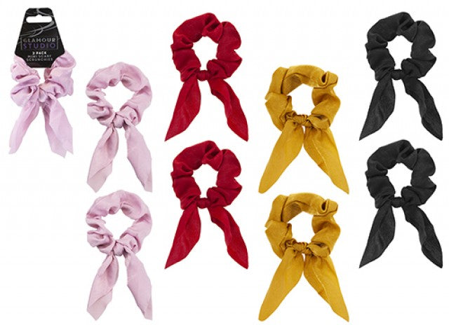 Glamour Studio Mini Scarf Scrunchies 2 Pack