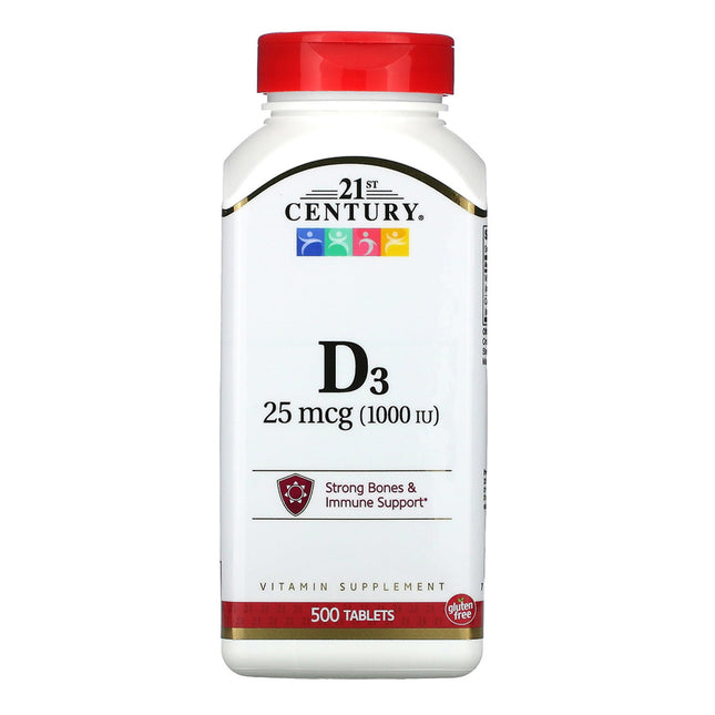 21st Century Vit D3 25mcg (1000 IU) 500tabs