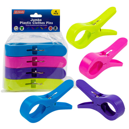 Mr. Handy Jumbo Plastic Clothes Pin 4Pc