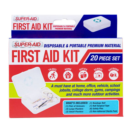 SUPER AID FIRST AID 20PC KIT