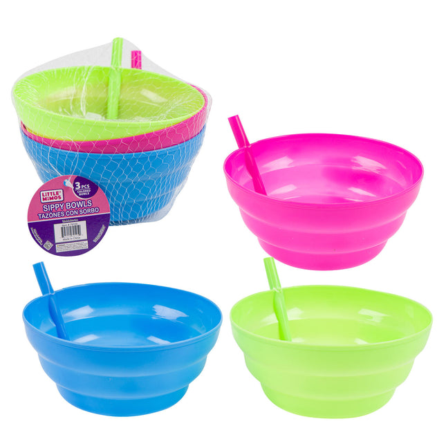 Little Mimos Sippy Bowl Set 3pcs 18.5oz/550ml (Single)