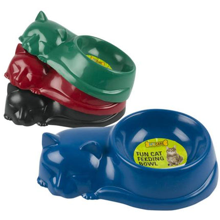 Bowl, Cat Shape Assort Colours