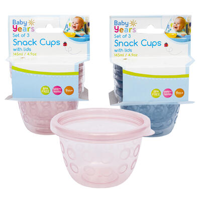 Baby Years Snack Cup /Lid 4.9oz 3pc Set
