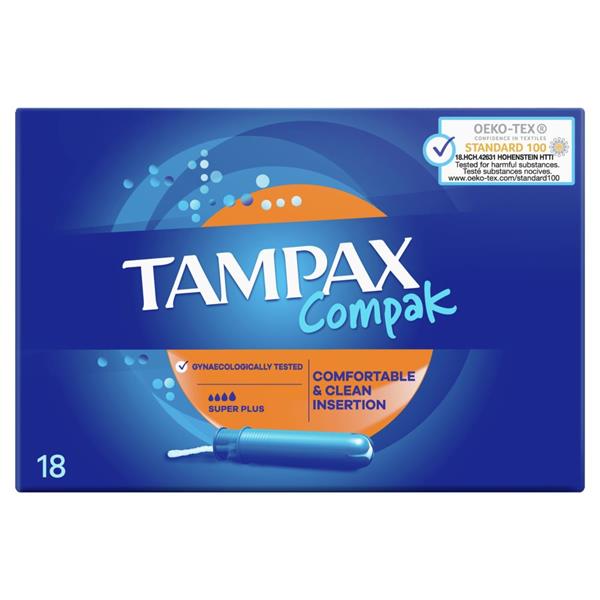 TAMPAX COMPAK SUPER  PLUS 18'S