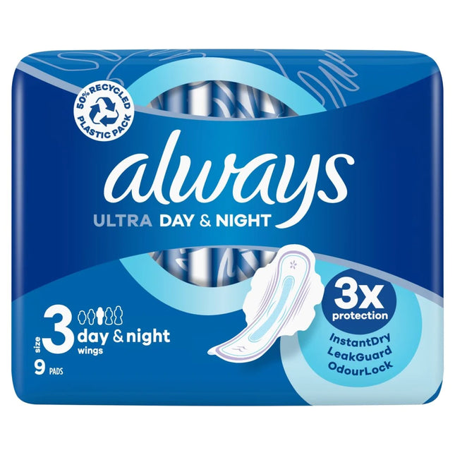 Always Ultra Day & Night W Wings 3x 9's