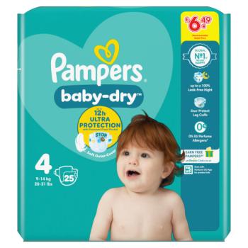 Pampers Baby Dry Taped Size 4 Carry Pack 25's
