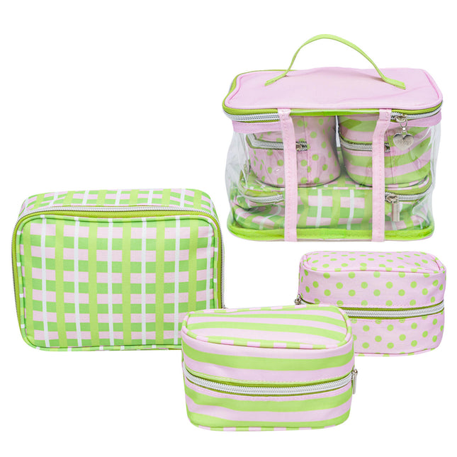 The Crème Shop Deluxe Travel Makeup Case 4pc