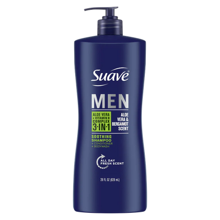 Suave Men 3-In-1 Soothing Shampoo 28oz