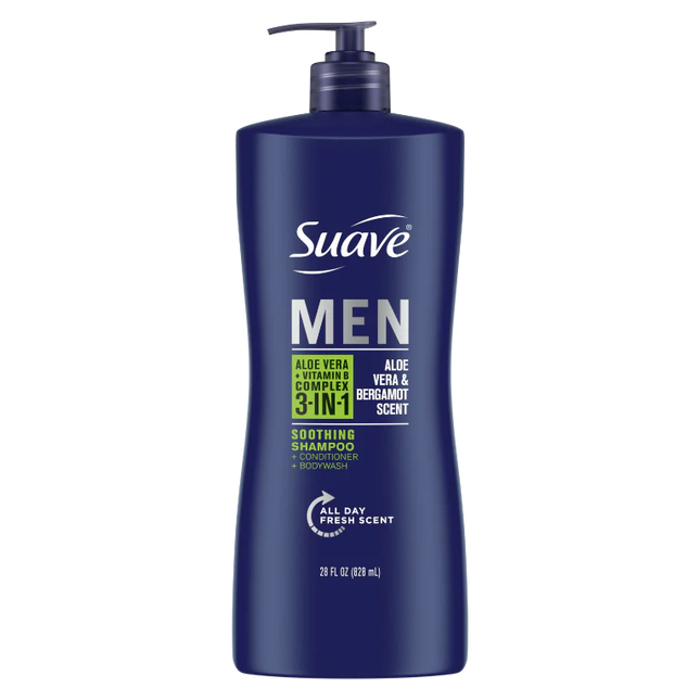 Suave Men 3-In-1 Soothing Shampoo 28oz