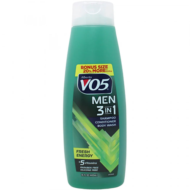 Alberto VO5 Men 3 IN 1 Shampoo/Conditioner/Body Wash 15oz F/Energy