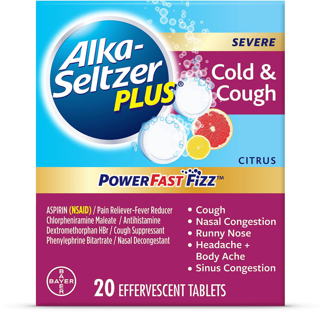 Alka-Seltzer Plus Cold & Cough Effervescent Tabs 20pk