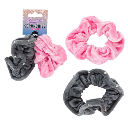 Glamafied Hair Scrunchies Multicolour 3pk