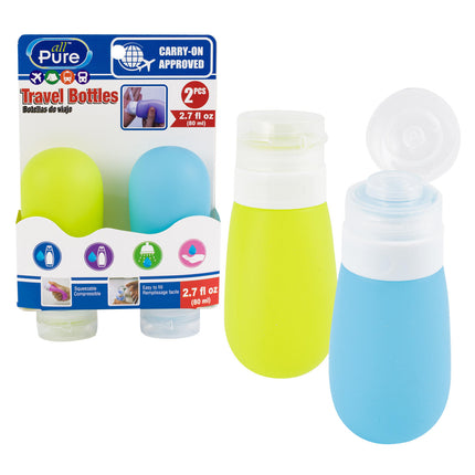 TRAVEL BOTTLE SET 2PCS - PURE 2.7OZS