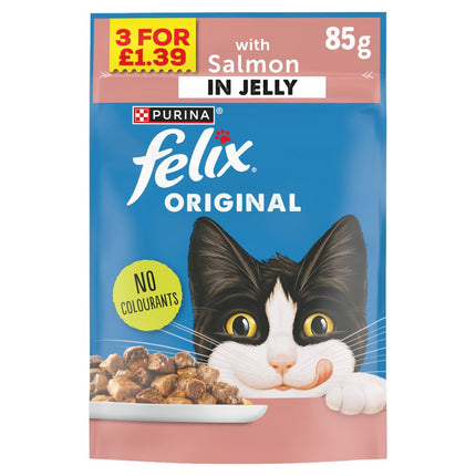 FELIX CAT POUCH SALMON 3 FPR STG 1.39