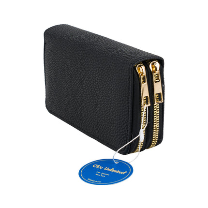 Wallet DBL Zip Med. Black